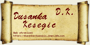 Dušanka Kesegić vizit kartica